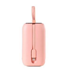 Joyroom mini powerbank 10000mAh Colorful Series 22.5W with 2 built-in USB C and Lightning cables pink (JR-L012) - Image 7