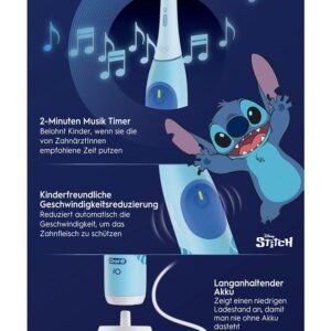 Oral-B iO Kids Stitch Vaikiškas Besisukantis dantų šepetėlis Mėlyna - Image 3