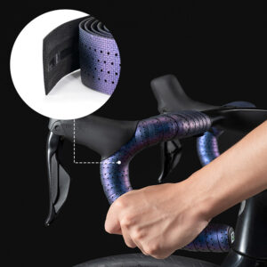 Rockbros Handlebar Tape Perforated Silicone with Chameleon Effect - Purple - Image 2