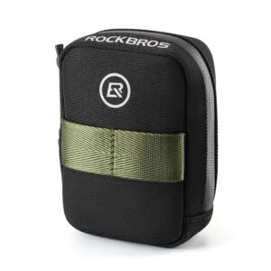 Rockbros Mini Saddle Bag with CO2 Cartridge Holder - Black/Green