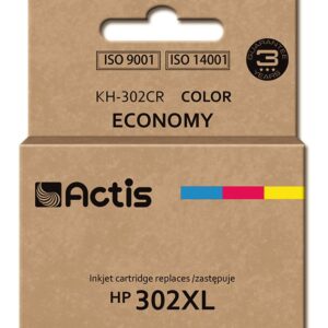 Actis KH-302CR rašalas (vietoj HP 302XL F6U67AE; aukščiausios kokybės; 21 ml; spalvotas)