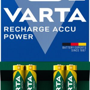 VARTA HR03 AAA Recharge Accu Power 1000 mAh 05703 Įkrovimo tikslumas 4 vnt Žalia, Geltona