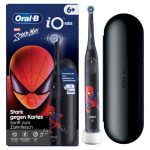 Oral-B iO Kids Spiderman Vaikiškas Besisukantis dantų šepetėlis Juoda