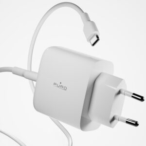 Puro Daily Prolite 45W USB-C USB-A Power Delivery Charger with USB-C Cable - White - Image 7