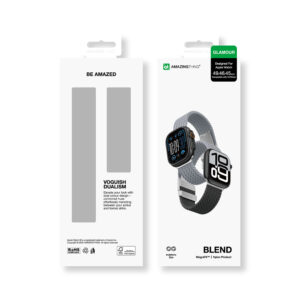 Set of 2 AmazingThing Blend Band for Apple Watch 45/46/49mm - Grey-Black/Grey - Image 8