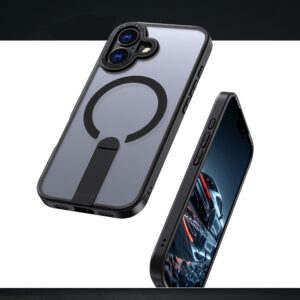 Hybrid Armor X dėklas skirtas Apple iPhone 17 with MagSafe-compatible stand - juodos spalvos - Image 6