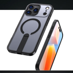 Hybrid Armor X dėklas skirtas Apple iPhone 17 Pro with MagSafe-compatible stand - juodos spalvos - Image 5
