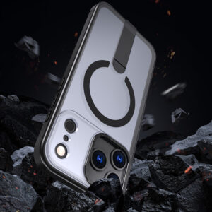 Hybrid Armor X dėklas skirtas Apple iPhone 17 Pro with MagSafe-compatible stand - juodos spalvos - Image 6