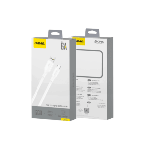 Dudao L2sT USB-A - USB-C 6A Cable 1.2m - White - Image 2