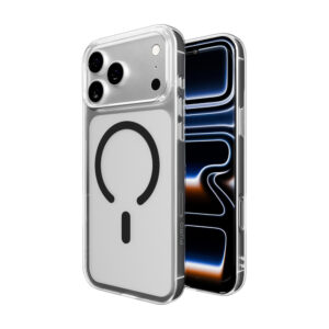 Puro Lite Mag TPU+PC dėklas suderinamas suMagSafe skirtas Apple iPhone 17 Pro Max - Transparent with Black Ring - Image 4