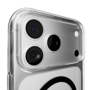 Puro Lite Mag TPU+PC dėklas suderinamas suMagSafe skirtas Apple iPhone 17 Pro Max - Transparent with Black Ring - Image 6