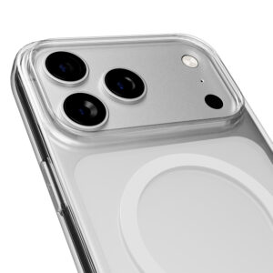 Puro Lite Mag TPU+PC dėklas suderinamas suMagSafe skirtas Apple iPhone 17 Pro - Transparent with White Ring - Image 4