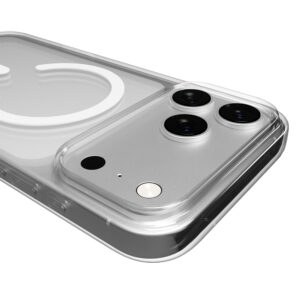 Puro Lite Mag TPU+PC dėklas suderinamas suMagSafe skirtas Apple iPhone 17 Pro - Transparent with White Ring - Image 5