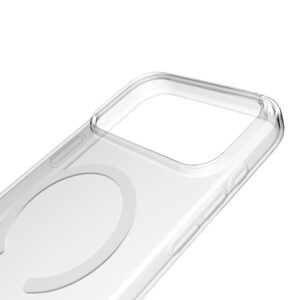 Puro Lite Mag TPU+PC dėklas suderinamas suMagSafe skirtas Apple iPhone 17 Pro - Transparent with White Ring - Image 6