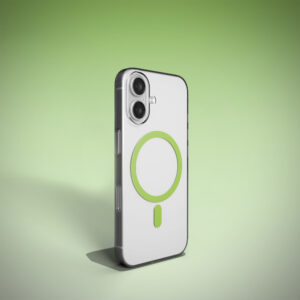 Puro Lite Mag TPU+PC dėklas suderinamas suMagSafe skirtas Apple iPhone 17 - Transparent with Green Ring - Image 8
