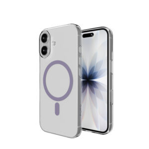 Puro Lite Mag TPU+PC dėklas suderinamas suMagSafe skirtas Apple iPhone 17 - Transparent with Pink Ring - Image 4