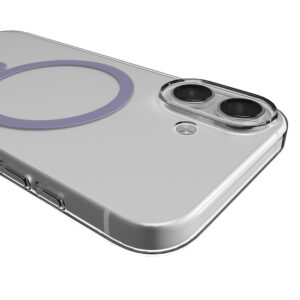 Puro Lite Mag TPU+PC dėklas suderinamas suMagSafe skirtas Apple iPhone 17 - Transparent with Pink Ring - Image 5