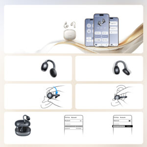 Belaidės ausinės Joyroom Openfree JR-OE3 TWS - juodos spalvos - Image 4