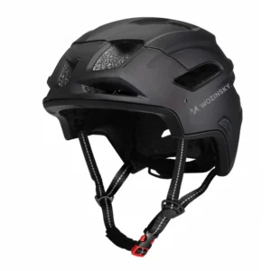 Wozinsky full-face bicycle helmet with chin guard and removable visor, lightweight L - black - Image 3