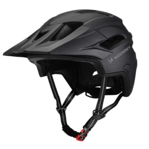 Wozinsky full-face bicycle helmet with chin guard and removable visor, lightweight L - black - Image 2