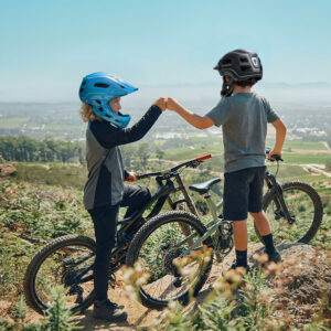 Wozinsky Kids Full Face dviratininko šalmas with USB Rear Light S - mėlynos spalvos - Image 3