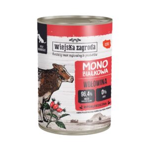 WIEJSKA ZAGRODA Monoprotein Beef - drėgnas ėdalas šunims - 400g