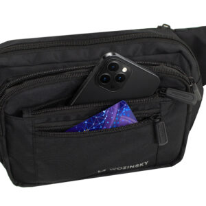 Wozinsky WSB-W1 unisex shoulder bag with adjustable strap, waterproof - black - Image 7