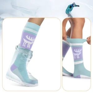 Qunature 037202 ski socks size 43-48 (L/XL) - purple-green - Image 4