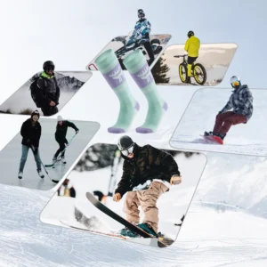 Qunature 037202 ski socks size 43-48 (L/XL) - purple-green - Image 5