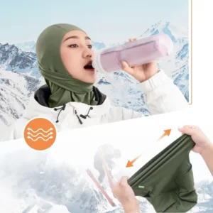 Qunature 13230023015 ski balaclava bike motorcycle balaklava size L - green - Image 3