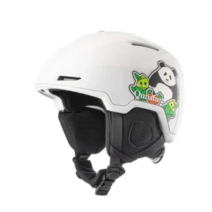 Qunature 10130003005 Ski Helmet with Earmuffs Panda Snowboard for Kids Size M - White