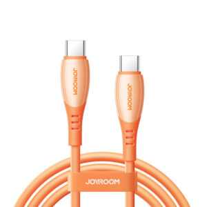 Joyroom S-A59 Vibrant Series 60W USB-C - USB-C kabelis 1.2m - oranžinės spalvos