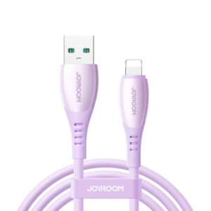 Joyroom S-A59 Vibrant Series 3A USB-A - Lightning kabelis 1.2m - violetinės spalvos