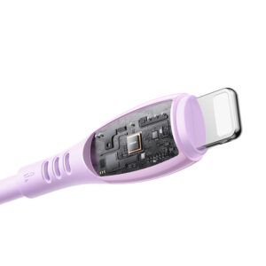Joyroom S-A59 Vibrant Series 3A USB-A - Lightning kabelis 1.2m - violetinės spalvos - Image 4