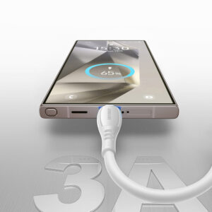 Joyroom S-A59 Vibrant Series 3A USB-A - USB-C kabelis 1.2m - baltos spalvos - Image 6