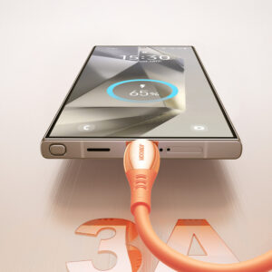 Joyroom S-A59 Vibrant Series 3A USB-A - USB-C kabelis 1.2m - oranžinės spalvos - Image 5