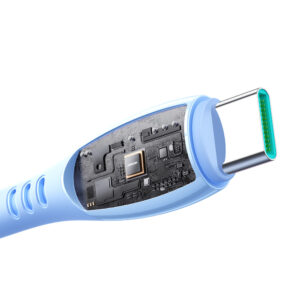 Joyroom S-A59 Vibrant Series 3A USB-A - USB-C kabelis 1.2m - mėlynos spalvos - Image 4