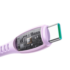 Joyroom S-A59 Vibrant Series 3A USB-A - USB-C kabelis 1.2m - violetinės spalvos - Image 3