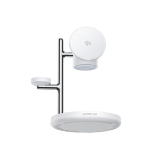 Joyroom JR-W23 Qi2 4-in-1 desktop charger with built-in inductive night light - white - Image 4