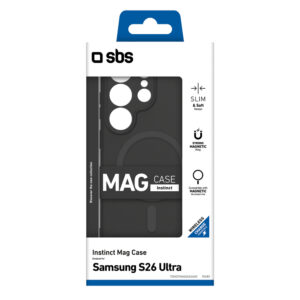 SBS Instinct Mag dėklas skirtas Samsung Galaxy S26 Ultra suderinamas su MagSafe - juodos spalvos - Image 2