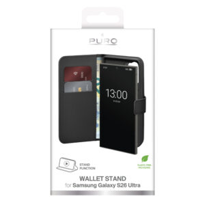Puro Eco-Leather dėklas skirtas Samsung Galaxy S26 Ultra with Wallet - juodos spalvos - Image 2
