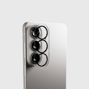 SBS rear camera protective glass skirtas Samsung Galaxy S26 - with black frame - Image 3