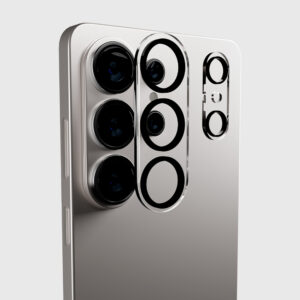 SBS rear camera protective glass skirtas Samsung Galaxy S26 Ultra - with black frame - Image 3