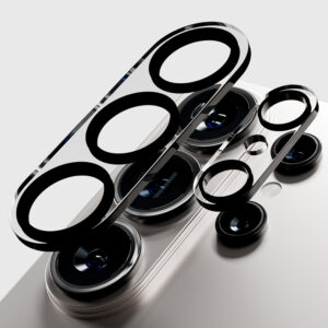 SBS rear camera protective glass skirtas Samsung Galaxy S26 Ultra - with black frame - Image 6