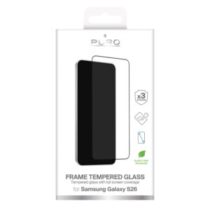 Puro Frame Apsauginis stiklas skirtas Samsung Galaxy S26 - with Black Frame - Image 2