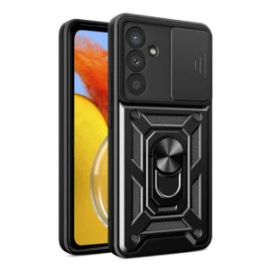 Hybrid Armor Camshield dėklas skirtas Samsung Galaxy A37 - juodos spalvos