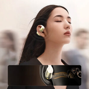 Dudao U4Pro Bluetooth universal over-ear headset for both ears - beige and gold - Image 4