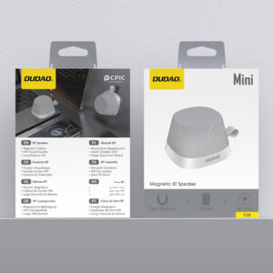 Dudao Y20 Wireless Speaker with Magnetic Mount Bluetooth 5.3 - Silver - Image 7