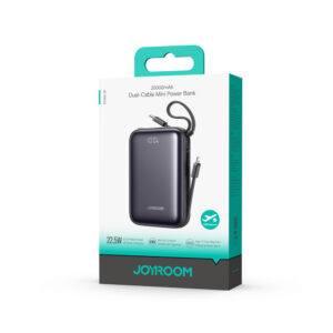 Joyroom JR-PBF29 20000mAh 22.5W Powerbank with Double Cable - Black - Image 6