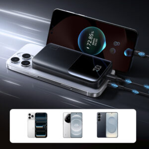 Joyroom JR-QP191 Star Series Mini 10000mAh 22.5W Powerbank with Digital Display - Black - Image 9